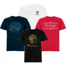 Kit 4 Camisetas Psicologia,masculina,fréte Grátis,algodão