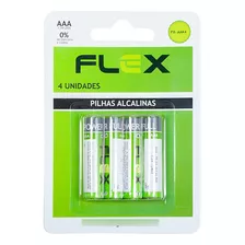 Pilha Aa Alcalina C/4 Unidades Flex Fx-aak4 X-cell