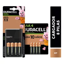 Pack Cargador Duracell +4 Pilas Aa +4 Pilas Aaa Recargables