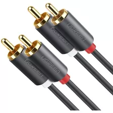 Cable 2 Rca A 2 Rca Ugreen Hifi Audio Bañado En Oro 100cm