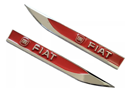 Emblemas Espadines Rojos Adheribles Fiat Palio 2001 Foto 3