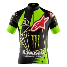 Camisa Ciclista Masculina Moto Gp R1 Com Bolsos Uv 50+