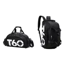 Mochila Mala T60 Para Academia Natação Camping Na Cor Preta Acambamento Dos Ferragens Prata Cor Preto Cor Da Correia De Ombro Prata Desenho Do Tecido Liso