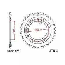 Corona De Transmision Jt Bmw F800 Gs 525 Z42 Fas Motos