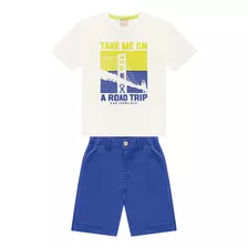 Conjunto Infantil Menino Masculino Camiseta + Bermuda Milon