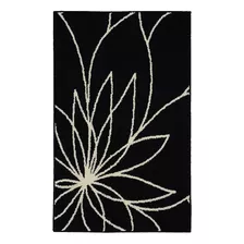 ~? Alfombra Garland Grand Floral Area Rug, 30 X 46, Negro/ma