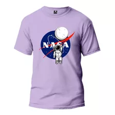 Camiseta T-shirt Masculina Nasa Astronauta Lua 100% Algodão
