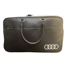 Maleta De Mano Nueva Elegante Marca Audi Color Negro En Caja