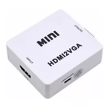 Mini Adaptador Conversor Hdmi P/ Vga Transmite Audio E Vi