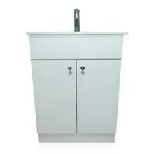 Vanitorio Modern Space Ms-6047b De 60cm De Ancho, 82cm De Alto Y 47cm De Profundidad Con Bacha Y Mueble Color Blanco Con Un Agujero Para Grifería