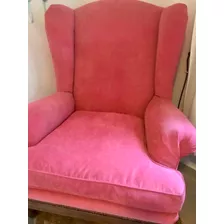 Sillón Antiguo Berger Retapizado Fucsia