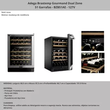 Adega Brastemp Dual Bzb51 127v Aço Inoxidável - 51 Garrafas