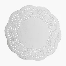 Toalha Rendada Redonda Papel 16 Cm (doilies) - 100 Unidades