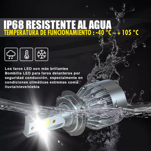 Luces Led H1 H7 H11 Para 2015-2019 Renault Logan 30000lm Foto 6