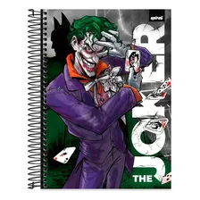 Caderno Capa Dura 10 Materias Joker Coringa Spiral 160 Folha