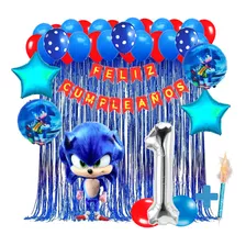 Globos Sonic The Hedgehog Kit Decoración Cumpleaños