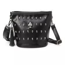 Bolso De Hombro Estilo Punk Gótico Con Borlas Para Mujer, A