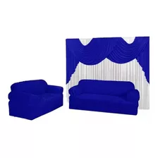 Sala Conforto Com Cortina 2 M + Kit Capa 3 E 2 Lugares