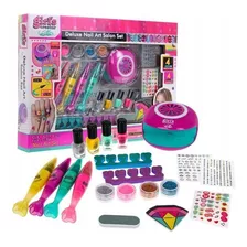 Kit Uñas Decorativo 2-1 Niñas Set Manicure Creativo Juguete