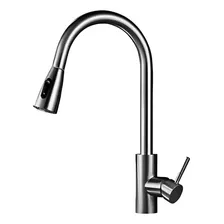 Torneira Gourmet Cozinha C/ Extensor Monocomando Inox Prata