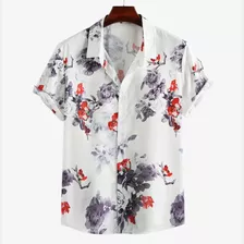 Camisa Casual De Verano Con Estampado Floral Para Hombre