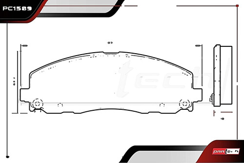 1 Kit Balatas Cermicas Del Pacifica V6 3.6l 17/21 Partech Foto 3