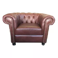 Sofá ,sillon Chesterfield 1 Cuerpo Cuero Livings