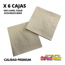 Servilletas Papel Tissue 33 X 33 Beige - Pack Oferta