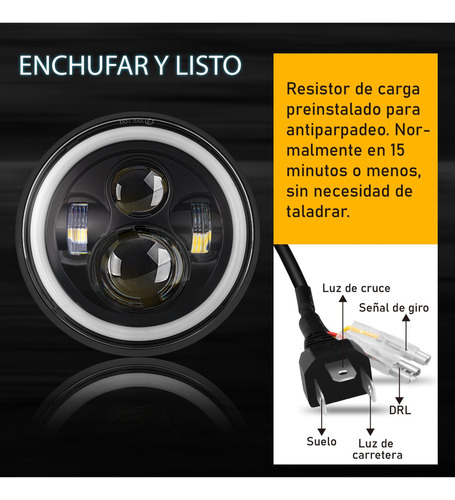 Faros Led 7 Pulgadas Redondo Para Chevrolet C10 C20 G30 Truc Foto 4