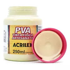 Tinta Pva Fosca Para Artesanato 250ml - Acrilex 519 - Branco Cor 834 - Palha