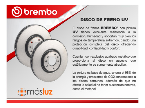 Rotor Freno Izq/der Delantero Gmc Acadia 07/16 Brembo Foto 5