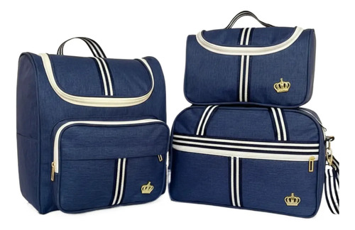 Kit Classic Marinheiro Bolsas Maternidade 03 Peças