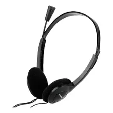 Fone De Ouvido Com Microfone Entrada P2 Headset Stereo Preto Cor Preto