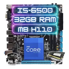 Kit Upgrade Intel I5 6500 + Placa Mãe Intel H110 + 32g Ddr4 