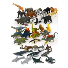 36pcs Mini Dinosaurios Animales Marinos Modelo Juguetes Para