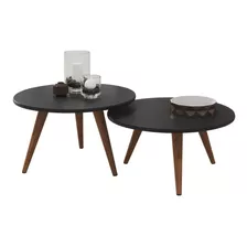 Mesa Ratona Doble Mesita De Centro Con Patas Living Comedor 