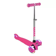 Scooter Patín Ajustable De 3 Ruedas Para Niños Color Rosa Rosa