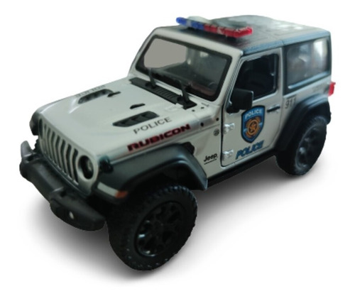 Carrinho De Ferro Miniatura Jeep Wrangler Polícia Promoção 