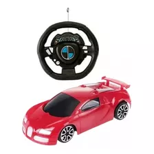 Carrinho Controle Remoto Volante Vermelho Brinquedo Infantil