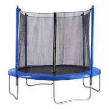 Trampolin Con Malla De Seguridad De 2,4 Metros Azul/negro