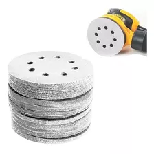 Kit 300 Disco De Lixa Velcro Branco 150mm Grão 60/80/100