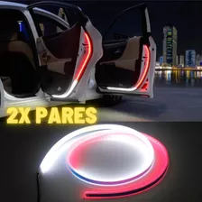 2 Pares Fita Led De Porta Anti-colisão Sinalização