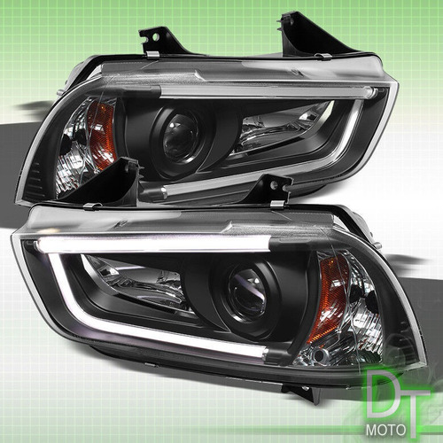 Par Faros Negro Led Dodge Charger Pursuit 2013 3.6l Foto 3