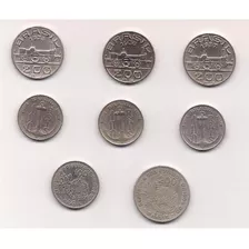8moedas Antigas Brasil( Mcmi) 1901/1936/37/38;100 E 200 Reis