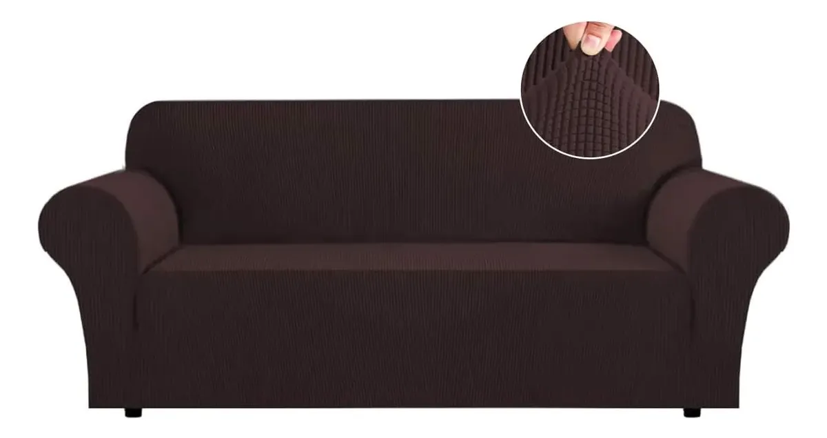 Funda Protectora Elástica Para Sofá Sillones 2 Piezas Color – variante Marrón oscuro