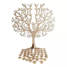 Arbol De Firmas Con 100 Corazones En Mdf Para Boda Xv Años