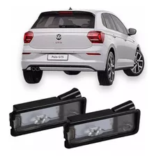 Par Luz Led Placa Polo Golf Amarok Fusca Branco Original Vw