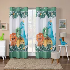 Cortina Infantil Safari Para Quarto 3.00x2,20 Estampada