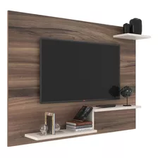 Panel Para Tv Led Lcd - Rack Pared - Estante Repisa - Living Color Nogueira-off White