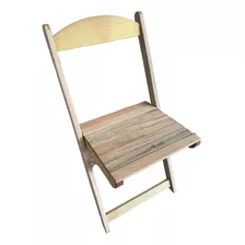 Kit 4 Cadeiras Dobráveis Madeira Maciça Natural Bar Lazer